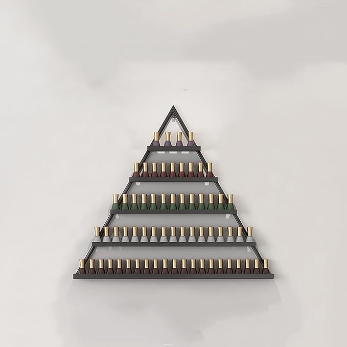 Wall Mounted Shelf Nail Polish Bottle Display Rack, Triangular Essential Oil by Unknown