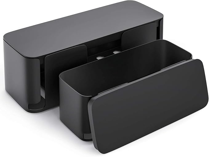 YECAYE 2 Pack Cable Management Box, Pet Friendly Cable Box Organizer by Yecaye