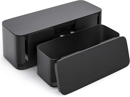 YECAYE 2 Pack Cable Management Box, Pet Friendly Cable Box Organizer by Yecaye