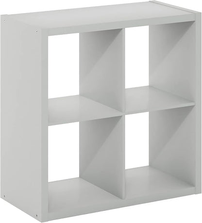 Furinno Cubicle Open Back Decorative Cube Storage Organizer, Light Grey | 14.6" - Image 10