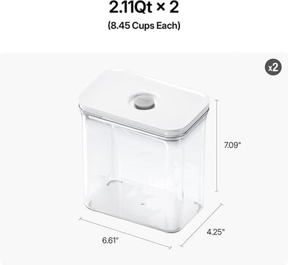 VAKUEN Premium Airtight Food Storage Containers, Rectangular 2PC-SET, Smart - Image 3