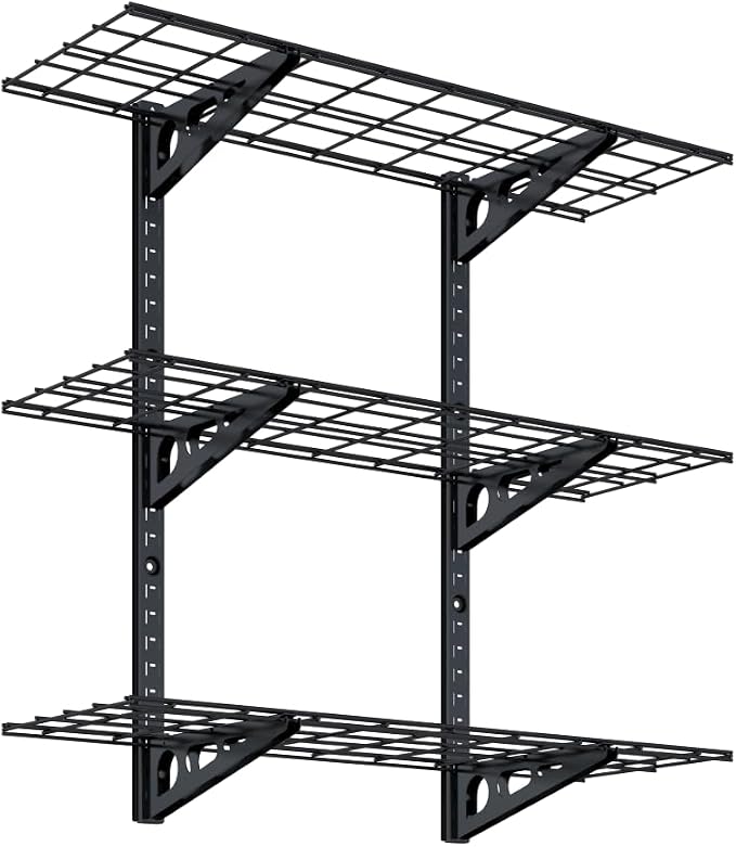 FLEXIMOUNTS 3 Tier 1x3ft Garage Storage Wall Shelving, 12x36inch per Shelf by FLEXIMOUNTS