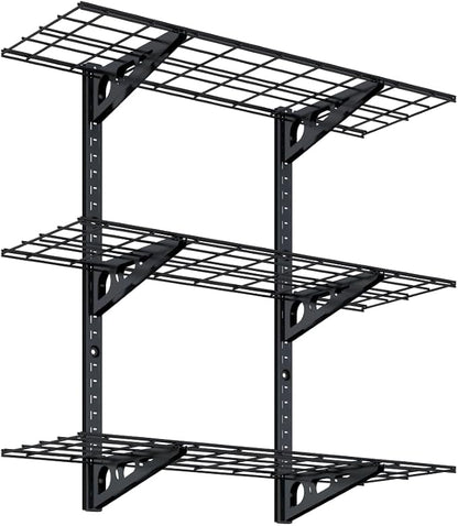 FLEXIMOUNTS 3 Tier 1x3ft Garage Storage Wall Shelving, 12x36inch per Shelf by FLEXIMOUNTS