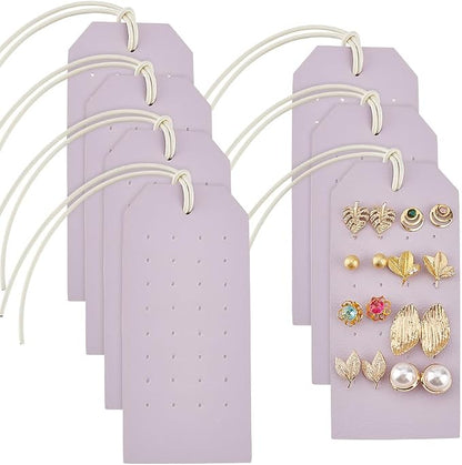 OLYCRAFT 7Pcs Portable Leather Earring Holders Light Purple Leather Earring by OLYCRAFT