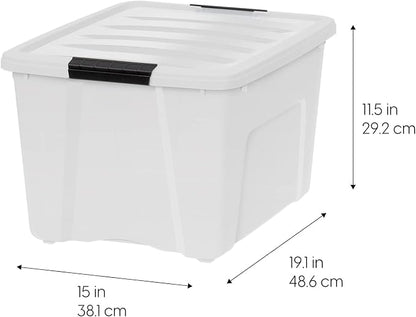 IRIS USA 40 Qt Stackable Plastic Storage Bins - Image 3