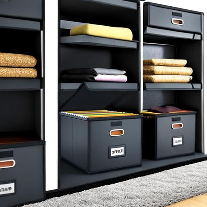 File Organizer Box with Lids, Collapsible File Folder Organizer | File Box with - Image 5