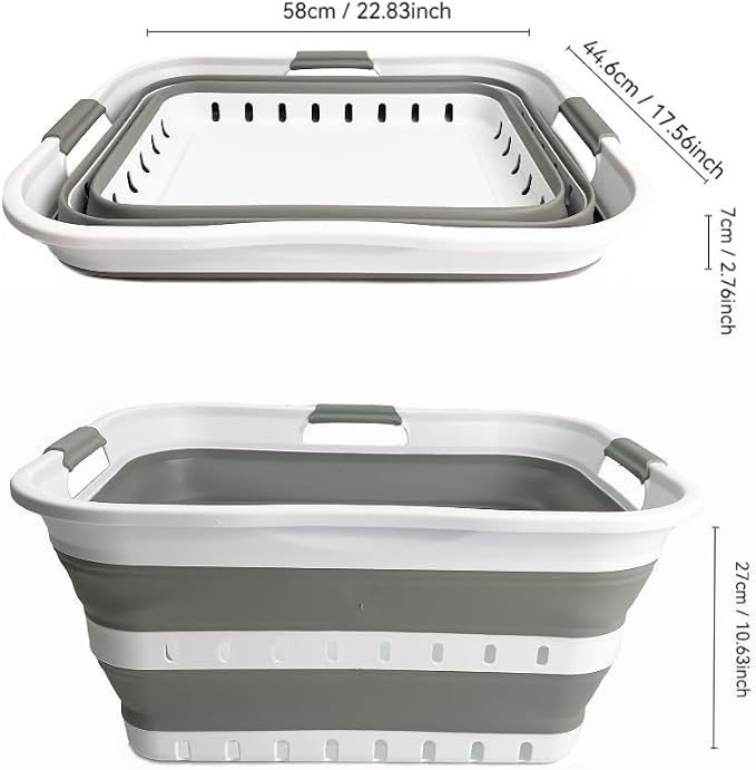 SAMMART 42L Collapsible Plastic Laundry Basket - Image 7