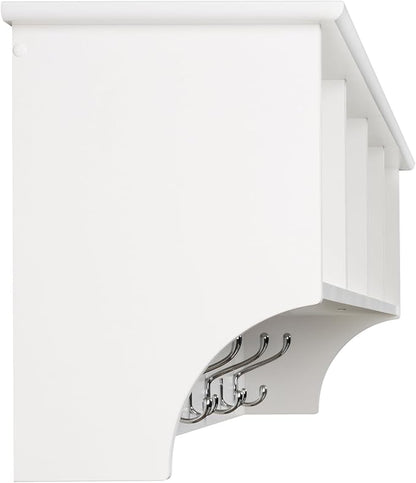 Prepac 60" Contemporary Wall Mounted Coat Rack, Coat Hooks Wall Mount - Image 7