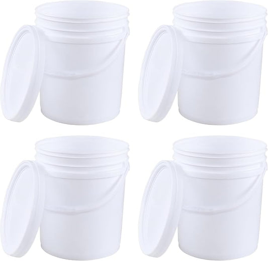 7 Gallon White Plastic Food Storage Bucket by Zerdyne