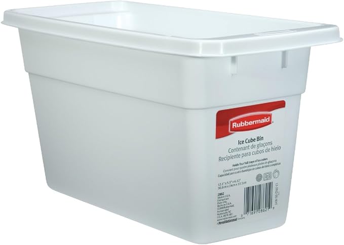 Rubbermaid Ice Cube Bin, Holds 4 Trays, Compact Design, Durable Plastic - Image 3