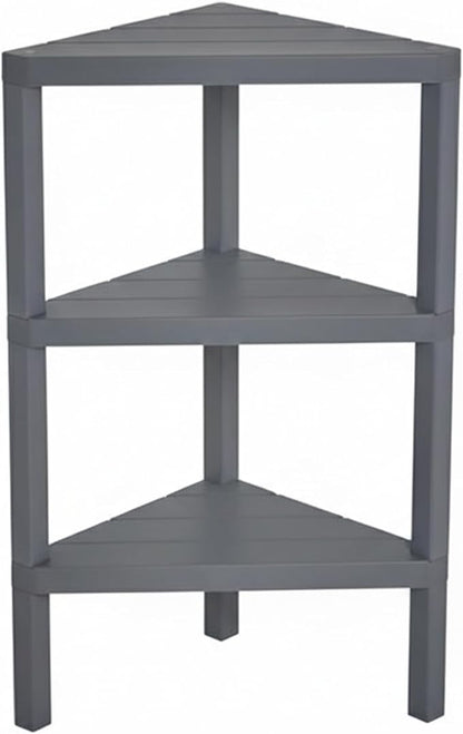 Honey-Can-Do 3-Tier Plastic Corner Storage Shelf, kitchen or office - Image 3