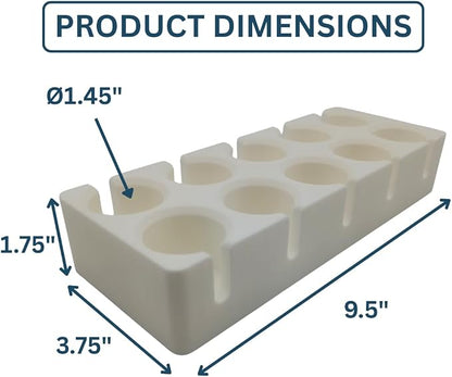 30 mL VialGrid Stackable Vial Holder – 10-Slot Tray - Image 2