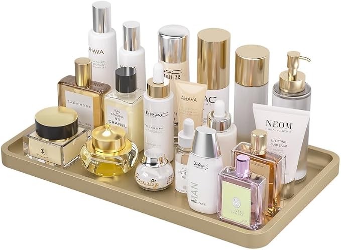 Weenson Gold Bathroom Vanity Tray by Weenson