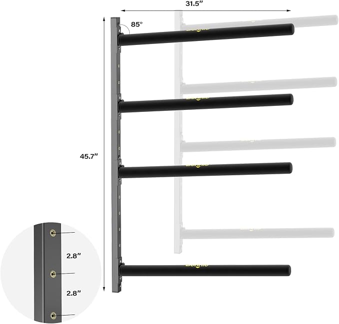 Bonnlo Kayak Storage Rack, Adjustable Heavy Duty Kayak Rack - Image 7
