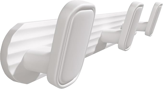 Coat Rack Wall Mount White, 3 Hooks Rack Metal Coat Hanger Wall by Dancrul