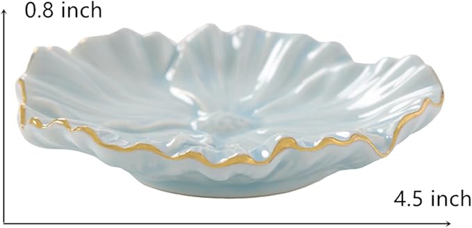 Flower Ring Dish, Ceramic Ring Holder Jewelry Tray Trinket Dish, Fairy - Image 3