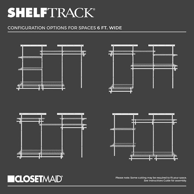 ClosetMaid ShelfTrack Wire Closet Organizer System, Adjustable from 4 to 6 Ft. - Image 4