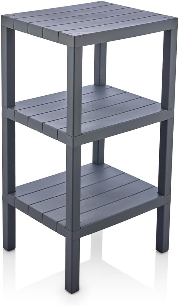 Honey-Can-Do 3-Tier Plastic Storage Shelf, Freestanding, closet or office - Image 3