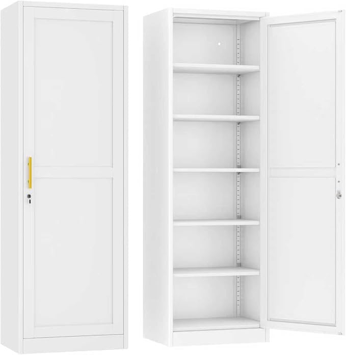 Ckzbx Metal Locker Tall Narrow Storage Cabinet, Gym Home Office, Entryway and by Ckzbx