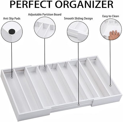 K Cup Holder, Bamboo Coffee Pod Holder Drawer Organizer, Expandable Coffee Pod - Image 7
