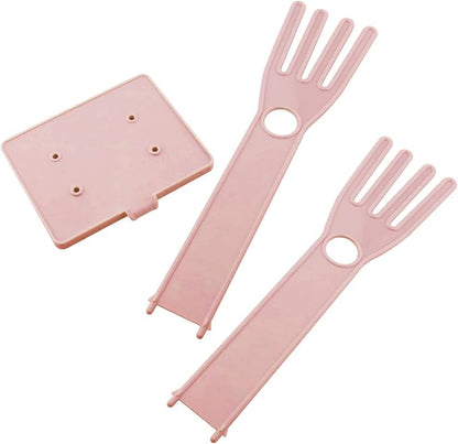Pink Color Gloves Stand 15x12x34cm Kitchen Multifunctional Rubber Gloves Drain - Image 3