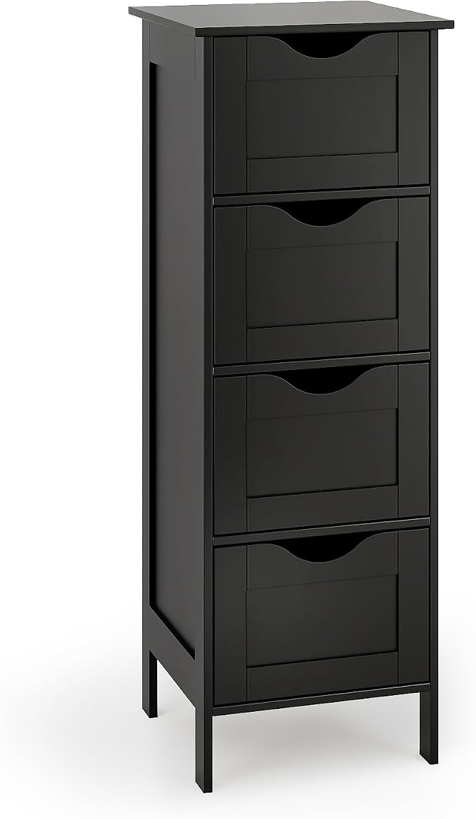 VINGLI Black Bathroom Storage Cabinet by VINGLI