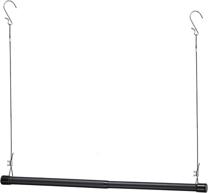 INFLATION Adjustable Closet Rod 15-25 Inch Width, 35 Inch Height Black Stylish by INFLATION
