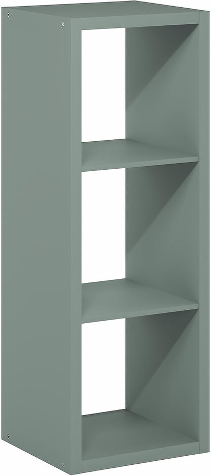 Furinno Cubicle Book Shelf, 3-Cube Bookshelf, Extra Thick Frame Horizontally & - Image 8