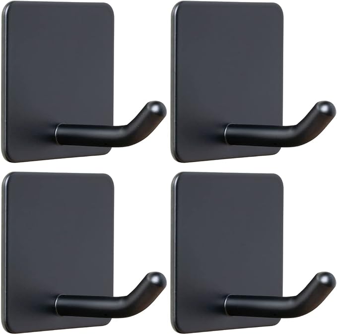 FOTYRIG Adhesive Towel Hooks No Drill Wall Hooks Stick on Wall Hangers Shower by FOTYRIG