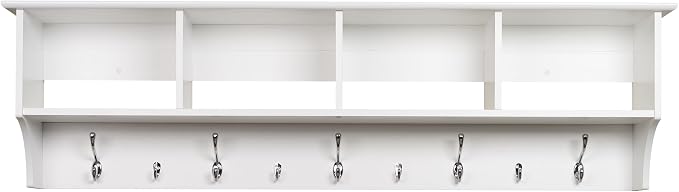 Prepac 60" Contemporary Wall Mounted Coat Rack, Coat Hooks Wall Mount - Image 6