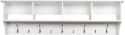 Prepac 60" Contemporary Wall Mounted Coat Rack, Coat Hooks Wall Mount - Image 6