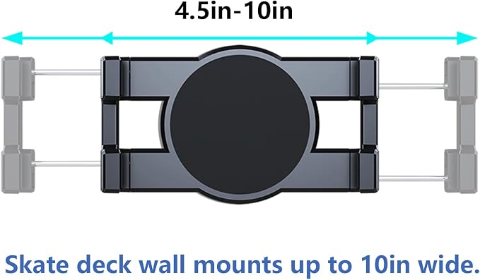 2 Set Skate deck wall mount, 360° rotatable skateboard wall mount, Floating - Image 2