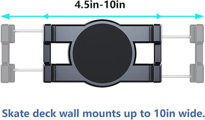 2 Set Skate deck wall mount, 360° rotatable skateboard wall mount, Floating - Image 2