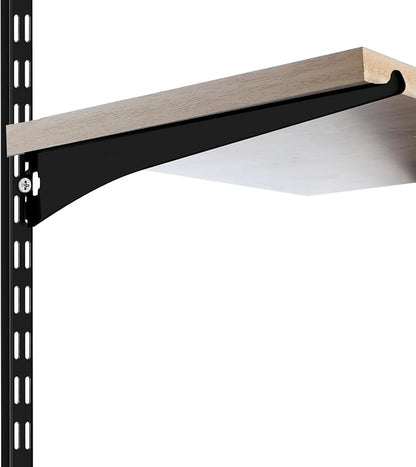 6 Pcs Dual Track Upright Wall Shelving System Heavy Duty Support System Twin - Image 6