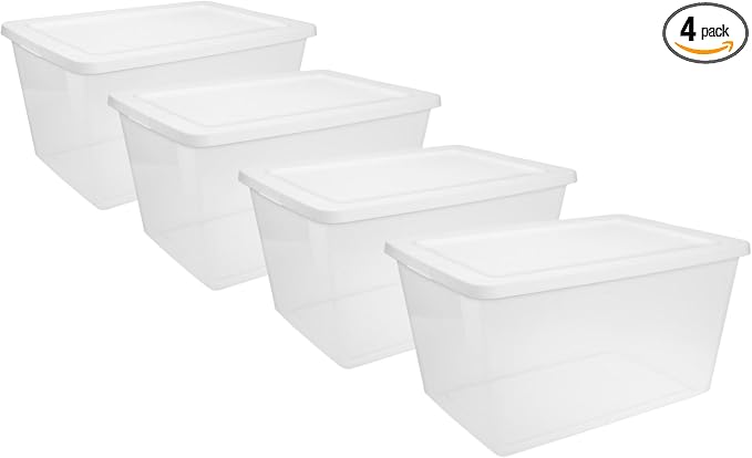 58 Quart Storage Bins with Snap-On Lids by Unknown