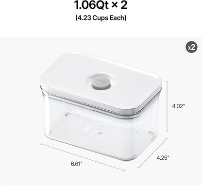 VAKUEN Premium Airtight Food Storage Containers, Rectangular 2PC, Smart - Image 2