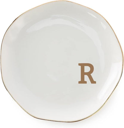 Initials Ring Dish Jewery Tray by VINCOMIC