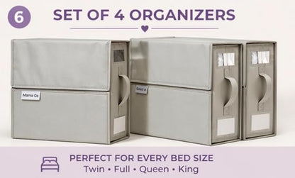 4 Pack Bed Sheet Organizer and Storage - Image 4