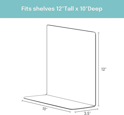 OKPOW Acrylic Shelf Dividers for Closet Organization: 12" Tall x 10" Deep - Image 2
