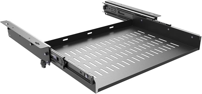 JINGCHENGMEI Sliding Under Desk Laptop Mount Shelf by JINGCHENGMEI