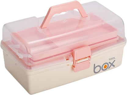 12'' Three-Layer Clear Plastic Storage Box/Tool Box by Kinsorcai