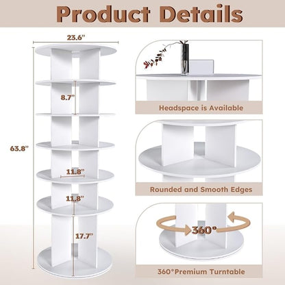 Shoe Organizer 6-Tier Spinning Shoe Rack - Image 2