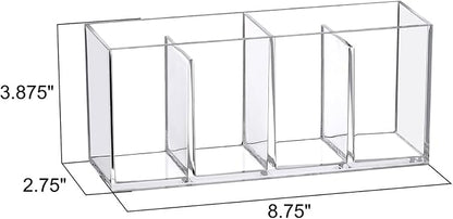 Amazing Abby - Glamour - 2-Pack Acrylic 4-Compartment Makeup Organizer - Image 5