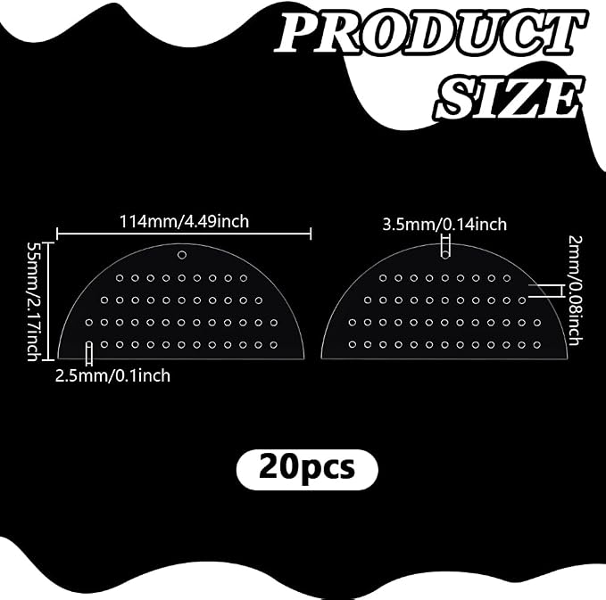 GOMAKERER 20 Pcs Clear Acrylic Earring Display Cards, 47 Holes Portable Stud - Image 2