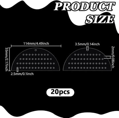 GOMAKERER 20 Pcs Clear Acrylic Earring Display Cards, 47 Holes Portable Stud - Image 2