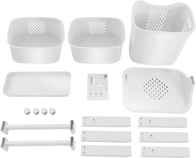 3 Tier Rolling Laundry Hamper Cart - Image 9