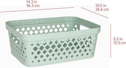 Glad Plastic Storage Basket Set, Value Pack of 6 | Open Storage Bins - Image 5