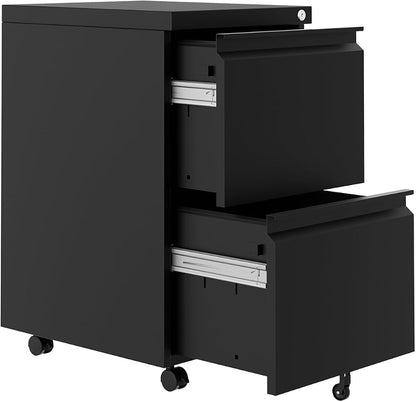 2 Drawer File Cabinet on Wheels - Image 7