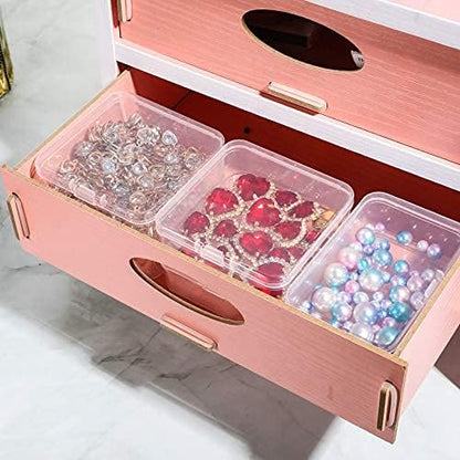 Jetec 6 Pieces Mini Plastic Clear Beads Storage Containers Box - Image 7