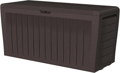 120 Gallon Resin Deck Box，Outdoor Storage Box, Waterproof Lockable Large by Unknown
